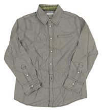 Šedo-bílá pruhovaná košile Okaidi