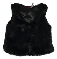 Černá kožešinová podšitá vesta Orchestra