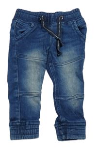 Tmavomodré teplákové cuff rifle Lupilu