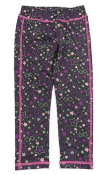 Tmavošedo-růžové hvězdičkované sportovní legíny Topomini 