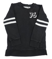 Černá mikina s číslem a pruhy TU 