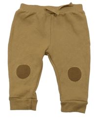 Béžové tepláky s nášivkami Rabbit+bear