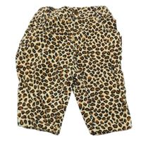 Béžovo-hnědo-černé sametové manšestrové kalhoty Debenhams