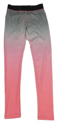 Šedo-růžové tónované sportovní legíny Ergeenomix 