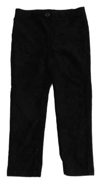 Černé sametové žebrované legíny H&M