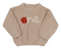 Světlerůžový žebrovaný oversize svetr s nápisem Shein