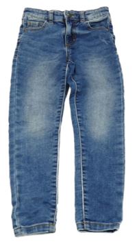 Modré teplákové super skinny rifle s prošoupáním George 