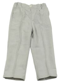 Šedé společenské kalhoty s puky 