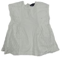 Bílá halenková tunika s výšivkou Tommy Hilfiger