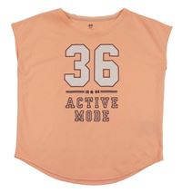 Meruňkové sportovní volné tričko s číslem H&M