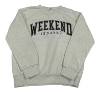 Šedá mikina s nápisem H&M