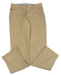 Béžové vzorované slim chino kalhoty U.S. Polo Assn.