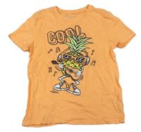 Světleoranžové tričko s ananasem PRIMARK