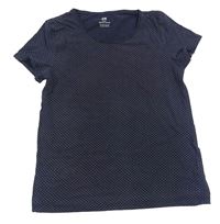 Tmavomodré puntíkaté tričko H&M