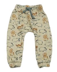 Béžové turecké tepláky se zvířátky Topomini