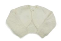 Smetanové chlupaté propínací svetrové bolérko se třpytkami Next