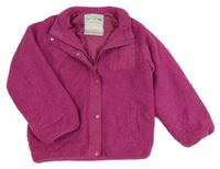 Malinová huňatá podšitá bunda Tu