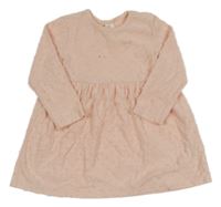 Broskvové 3D puntíkaté šaty H&M