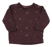 Mahagonová mikina s kytičkami George