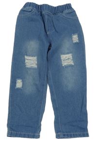 Modré rifle s prošoupáním