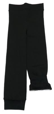 Černé thermo zateplené punčochové legíny St. Bernard