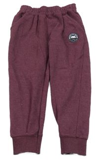 Mahagonové melírované tepláky s nášivkou SOULCAL&CO