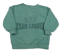 Olivová mikina s nápisy a písmenky F&F