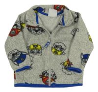 Šedá melírovaná fleecová propínací mikina s PAW PATROL nickelodeon