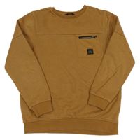 Hnědá mikina s kapsou s nášivkou George