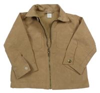 Hnědá semišová košilová bunda H&M