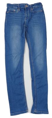 Modré skinny fit teplákové rifle H&M