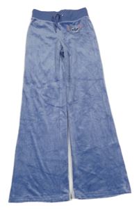Modrofialové flare plyšové kalhoty se Stitchem H&M