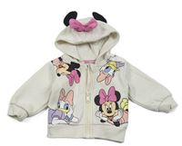 Smetanová propínací mikina s Minnie s Daisy a kapucí Primark