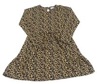 Hnědé šaty s leopardím vzorem Matalan