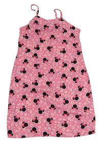 Růžové vzorované lehké šaty s Minnie George