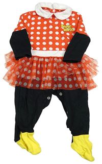 Červeno-černo-bílý overal s puntíky a tylovou sukní - Minnie Primark