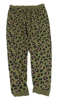 Khaki pyžamové kalhoty s leopardím vzorem M&S