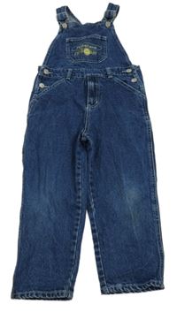 Modré laclové rifle s výšivkou