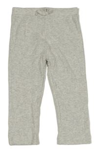 Světlešedé melírované žebrované lehké tepláky Nutmeg