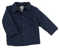 Tmavomodrá prošívaná šusťáková zateplená bunda Matalan