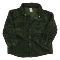 Khaki manšestrová košile H&M