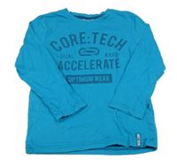 Modrozelené triko s nápisem Topolino