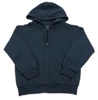 Tmavomodrá propínací mikina s kapucí Primark