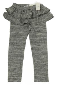 Nové - Tmavošedé melírované legíny se vzorovanou sukní GAP