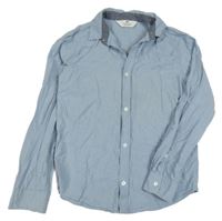 Modrá melírovaná košile H&M