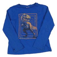 Modré triko s dinosaurem S. Oliver
