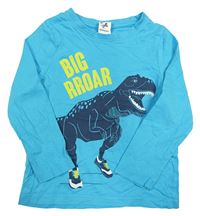 Azurové triko s dinosaurem C&A
