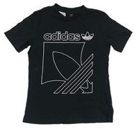 Černé tričko s logem Adidas
