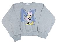 Šedá crop mikina s Minnie Disney