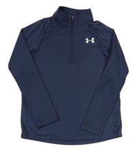 Tmavomodré sportovní funkční triko s logem Under Armour